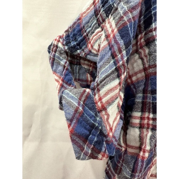 William Rast Blue and Red Plaid Blouse - Picture 15 of 16